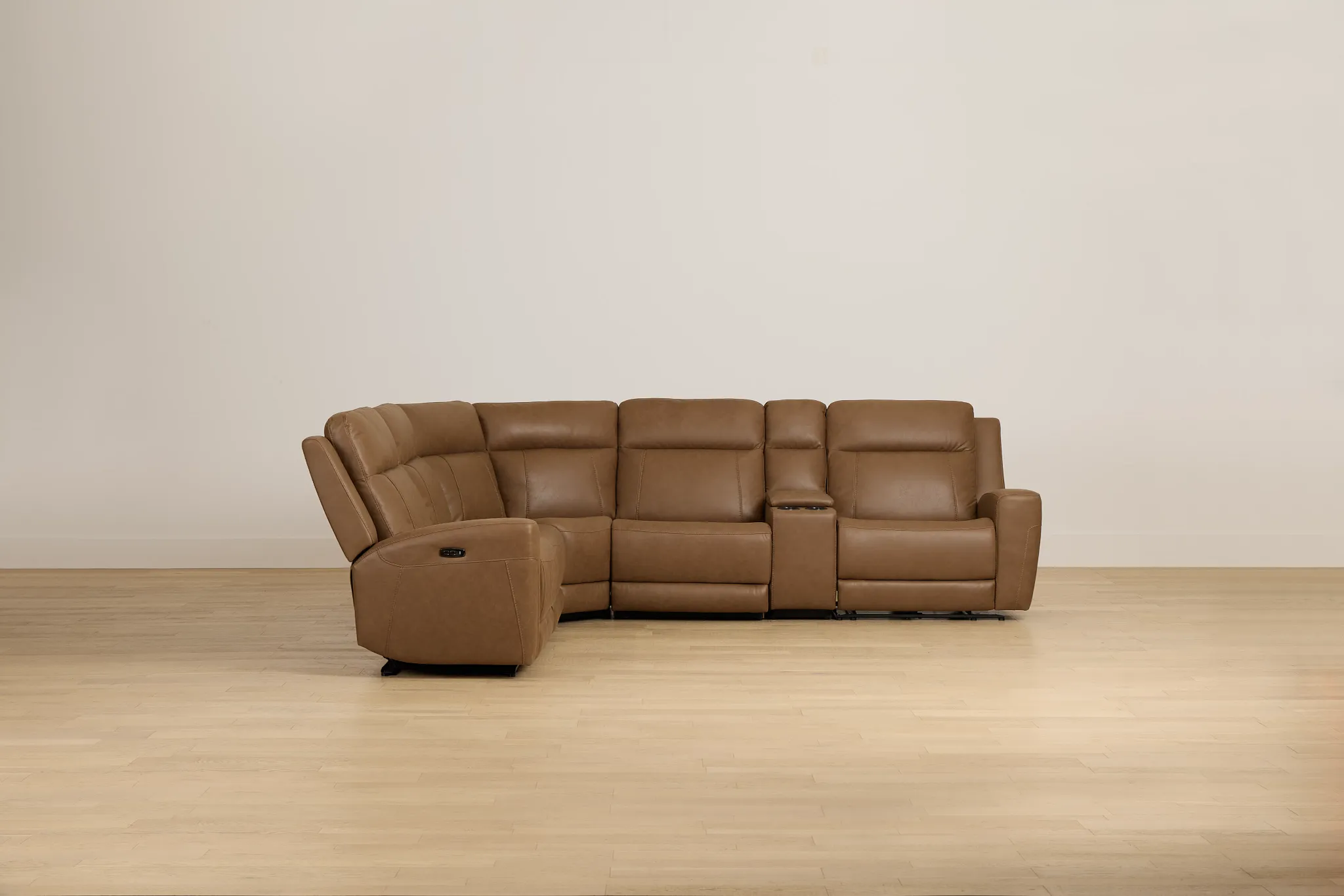 Colton Brown Micro Medium Dual Power 2-arm Reclining Sectional