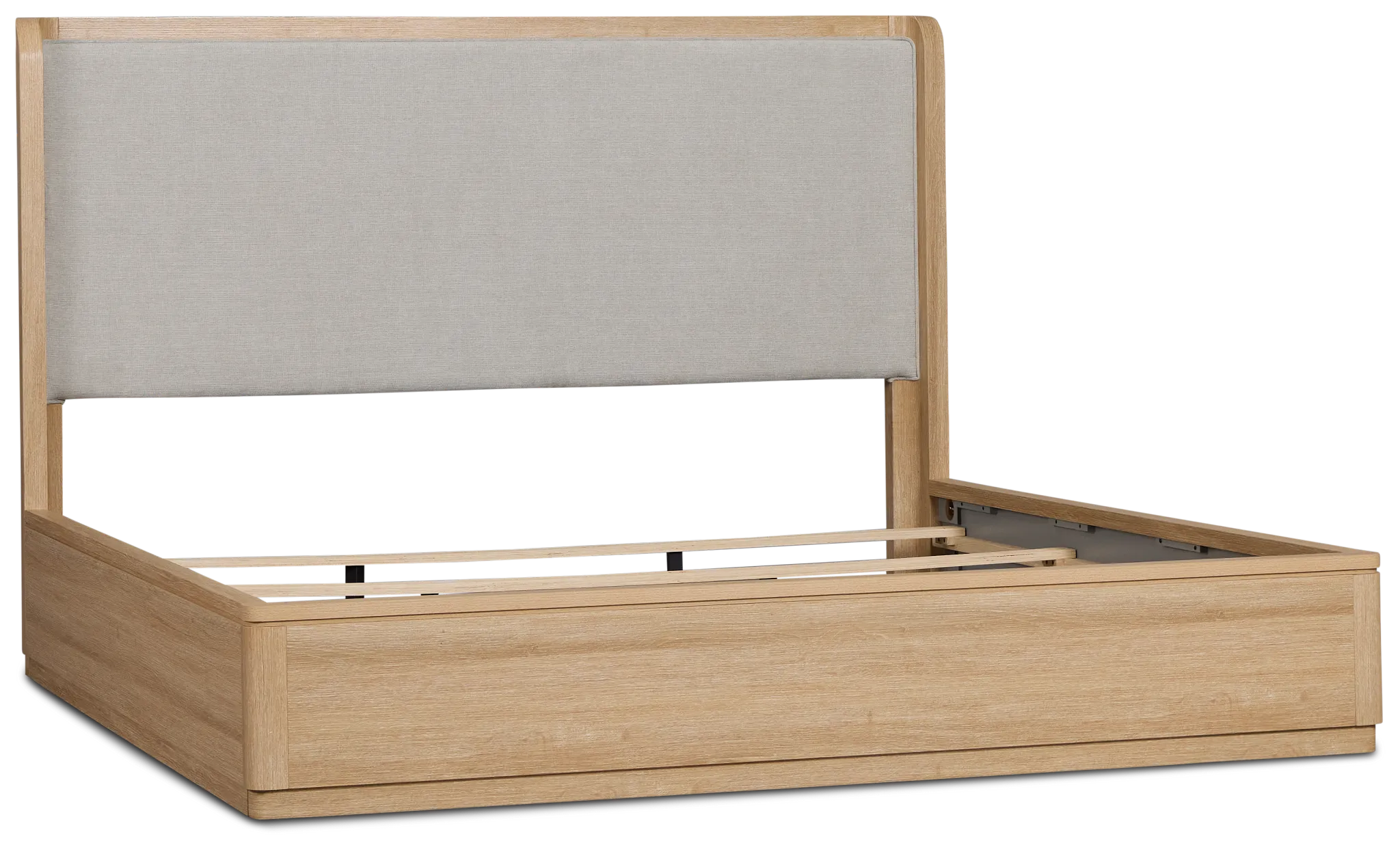 Emory Light Tone Upholstered Platform Bed