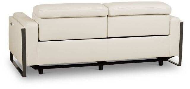 Atlas White Lthr/vinyl Power Reclining Sofa