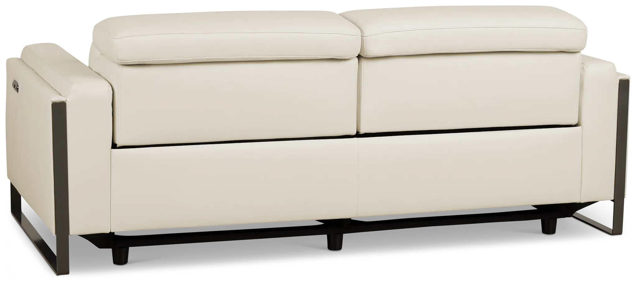 Atlas White Lthr/vinyl Power Reclining Sofa