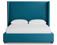 Captiva Joya Teal 60" Upholstered Shelter Bed