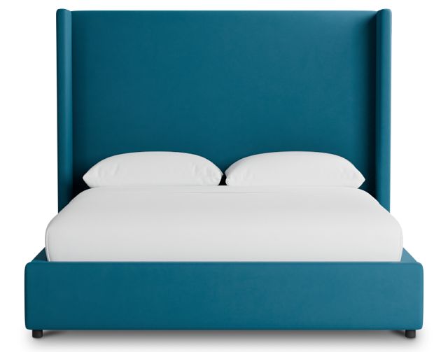 Captiva Joya Teal 60" Upholstered Shelter Bed