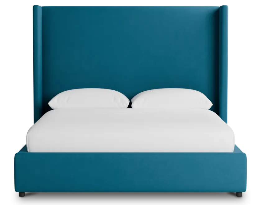 Captiva Joya Teal 60" Upholstered Shelter Bed