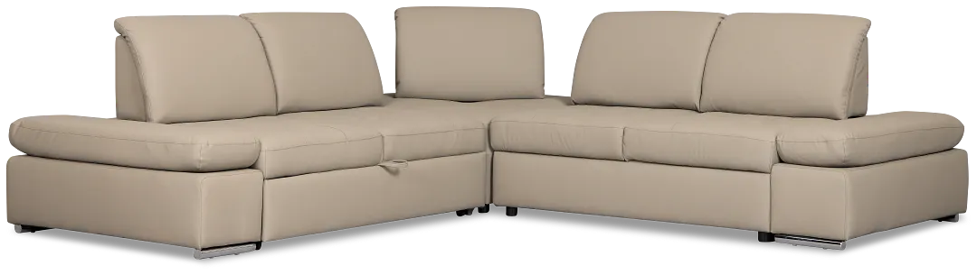 Eden Gray Micro Small 2-arm Left Sleeper Sectional