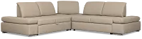 Eden Gray Micro Small 2-arm Left Sleeper Sectional