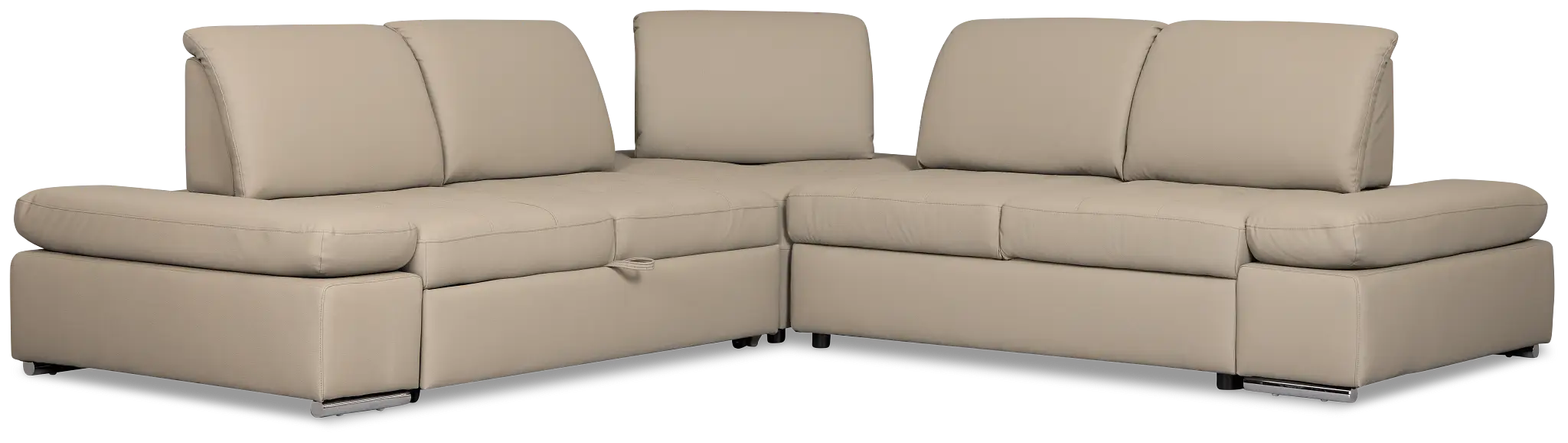Eden Gray Micro Small 2-arm Left Sleeper Sectional Eden Gray Micro Small 2-arm Left Sleeper Sectional