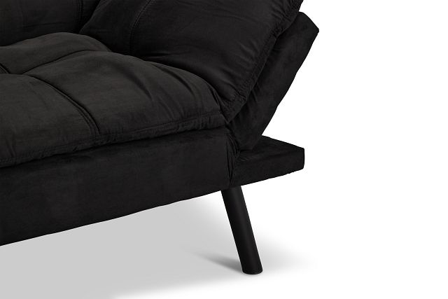 Bowie Black Micro Sofa Futon