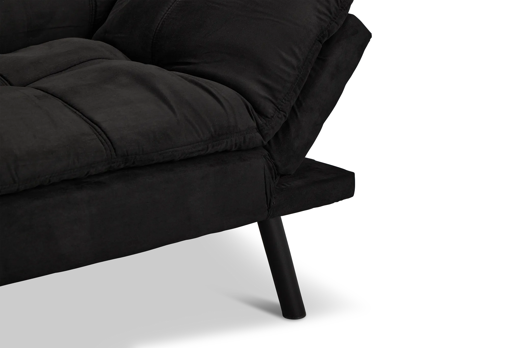 Bowie Black Micro Sofa Futon