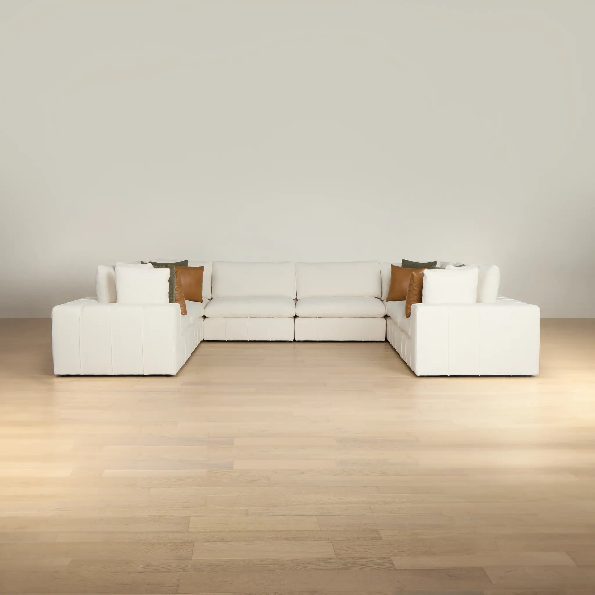 Cruz White Fabric 8-piece Modular Sectional Cruz White Fabric 8-piece Modular Sectional