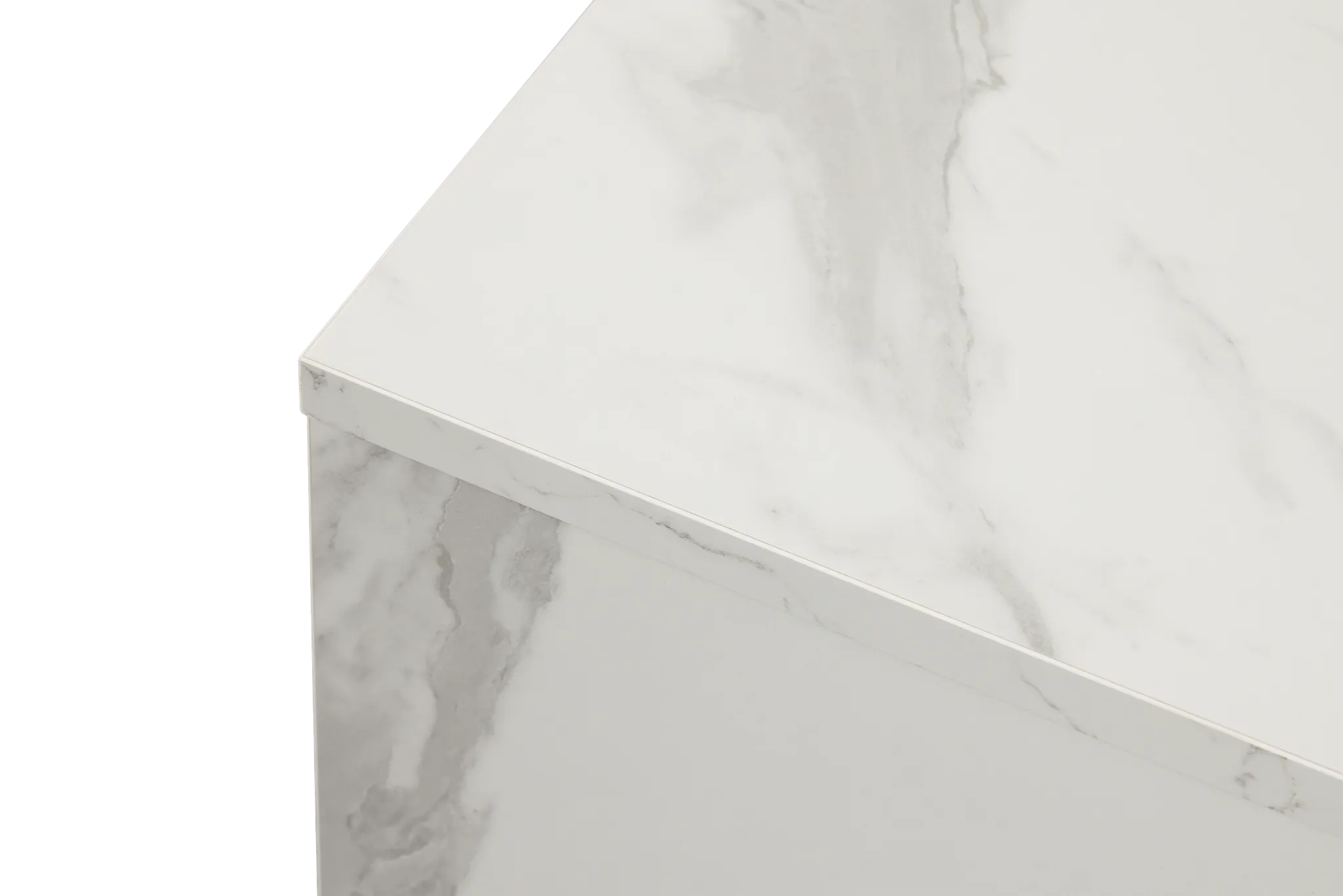 Modena White Square End Table