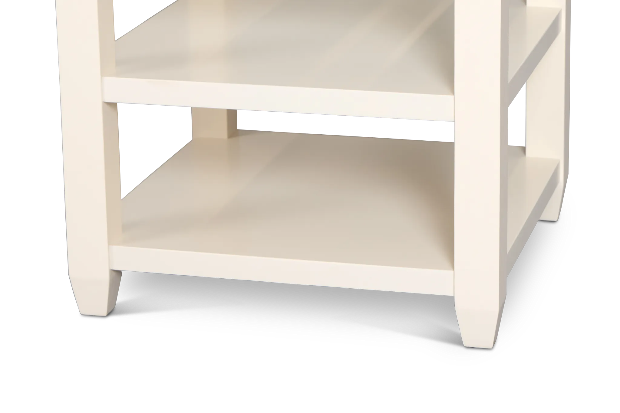 Hurley White Square End Table