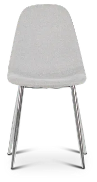 Havana Light Gray Upholstered Side Chair W/ Chrome Legs