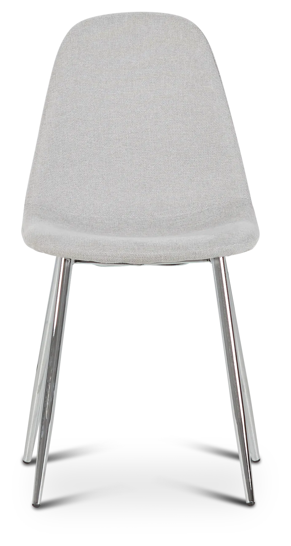 Havana Light Gray Upholstered Side Chair W/ Chrome Legs