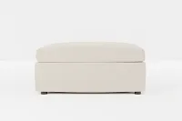 Destin Suave Beige Fabric Cocktail Ottoman