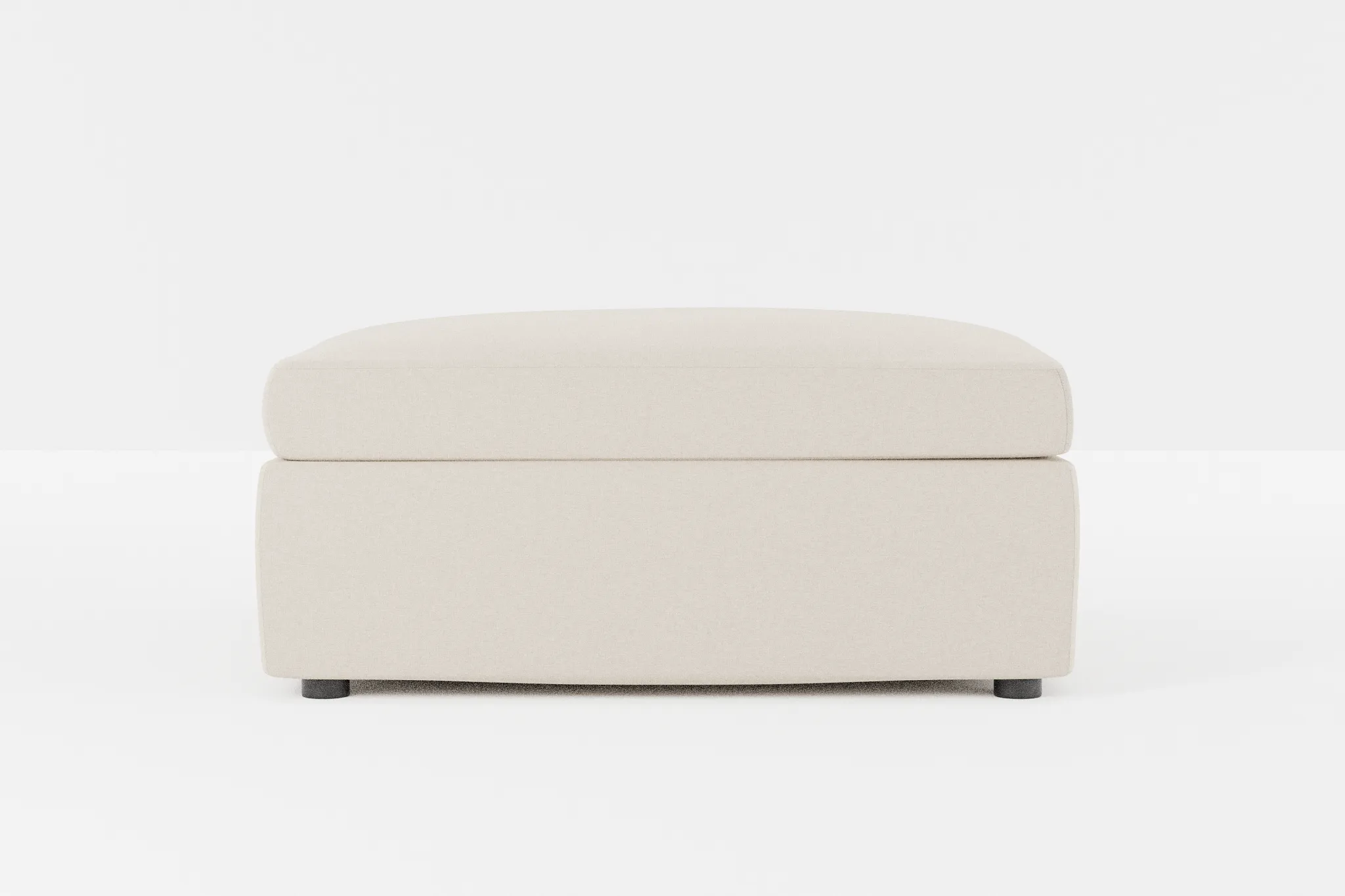Destin Suave Beige Fabric Cocktail Ottoman