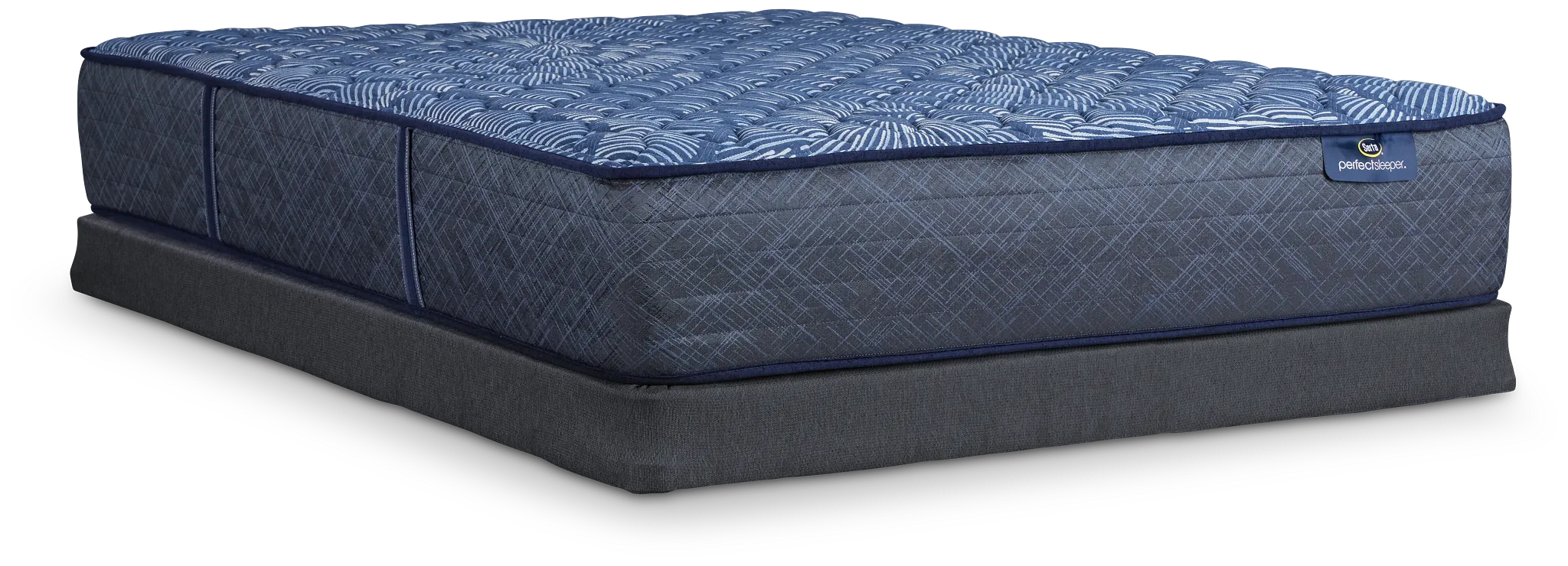 Serta Perfect Sleeper Cobalt Calm Extra Firm Low-profile Mattress Set