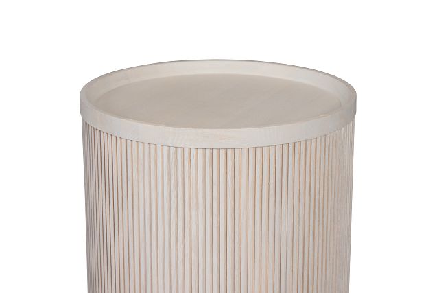 Gables White Round End Table