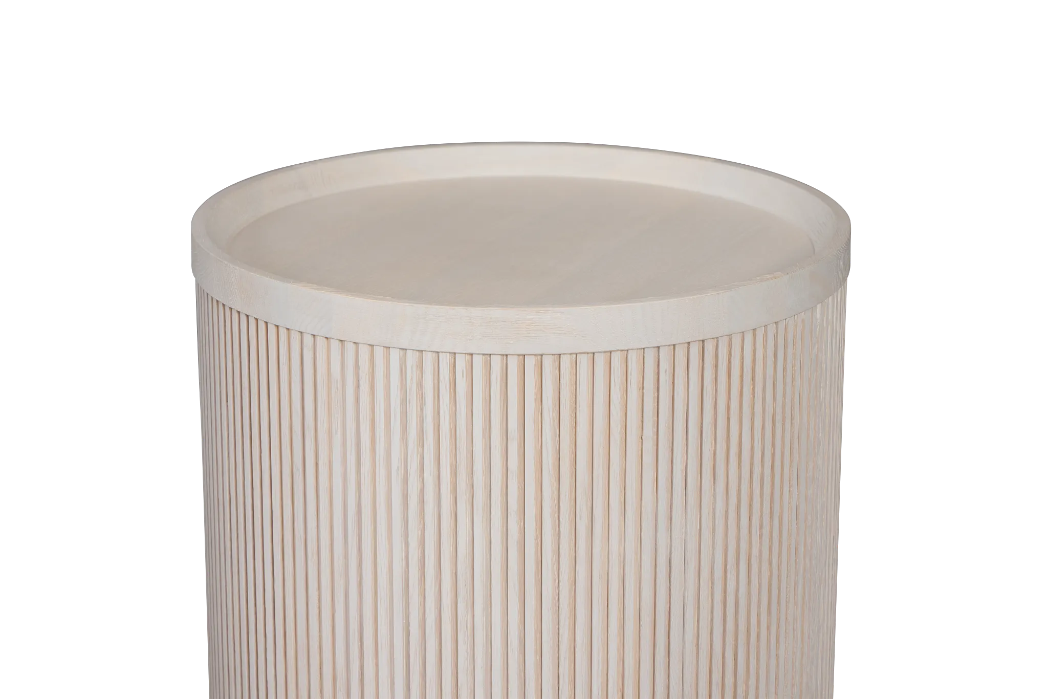 Gables White Round End Table