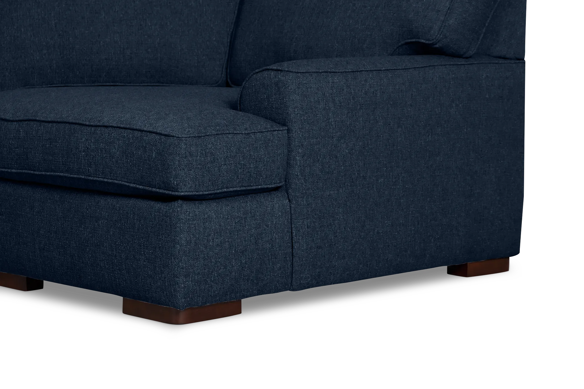 Sinclair Dark Blue Fabric Dual Cuddler Sectional