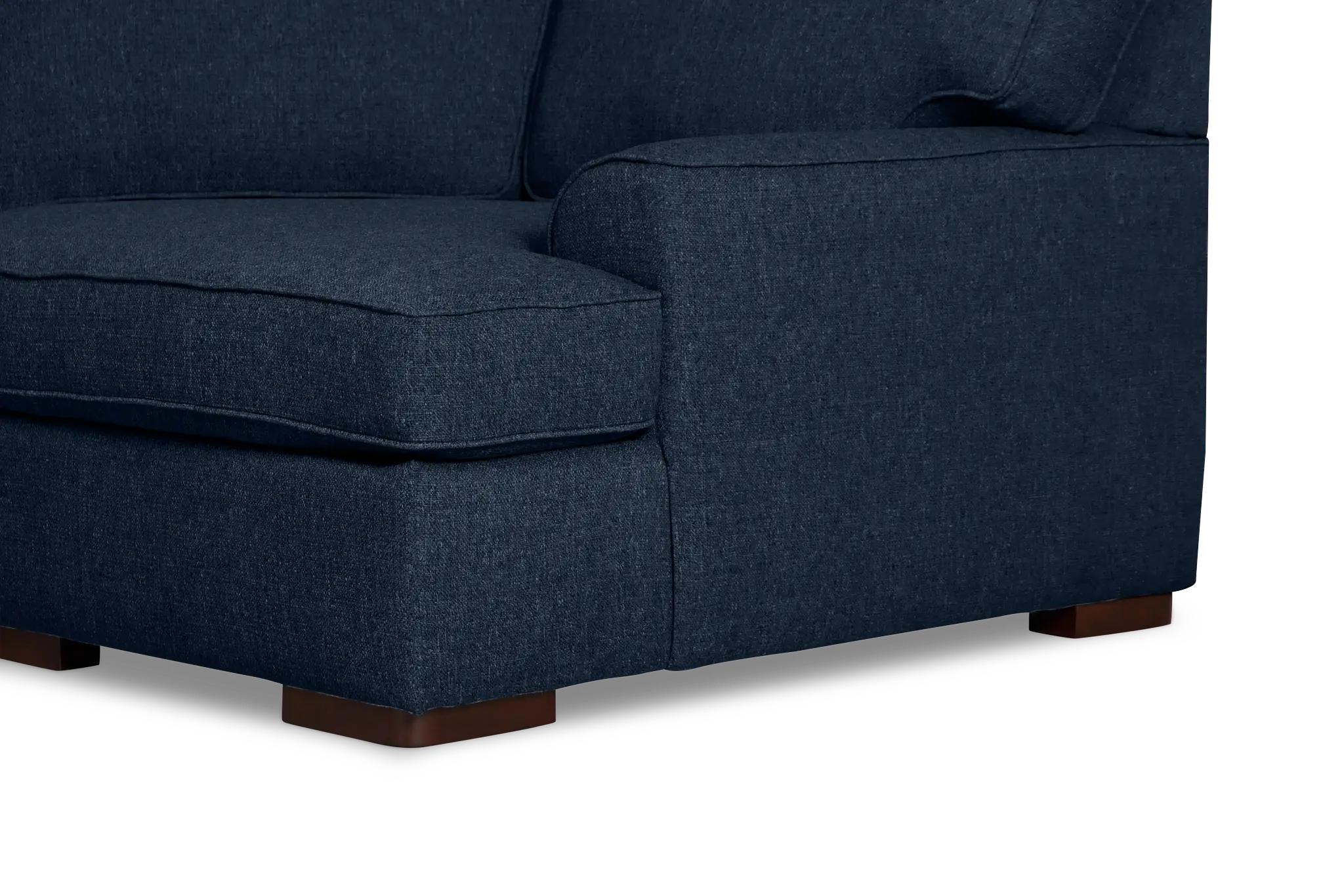 Sinclair Dark Blue Fabric Dual Cuddler Sectional Sinclair Dark Blue Fabric Dual Cuddler Sectional