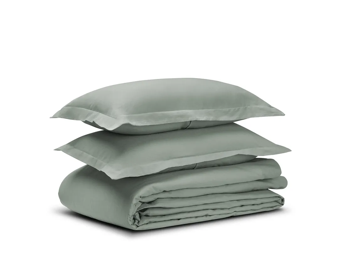 Rest & Renew Linen Blend Blue Duvet Set