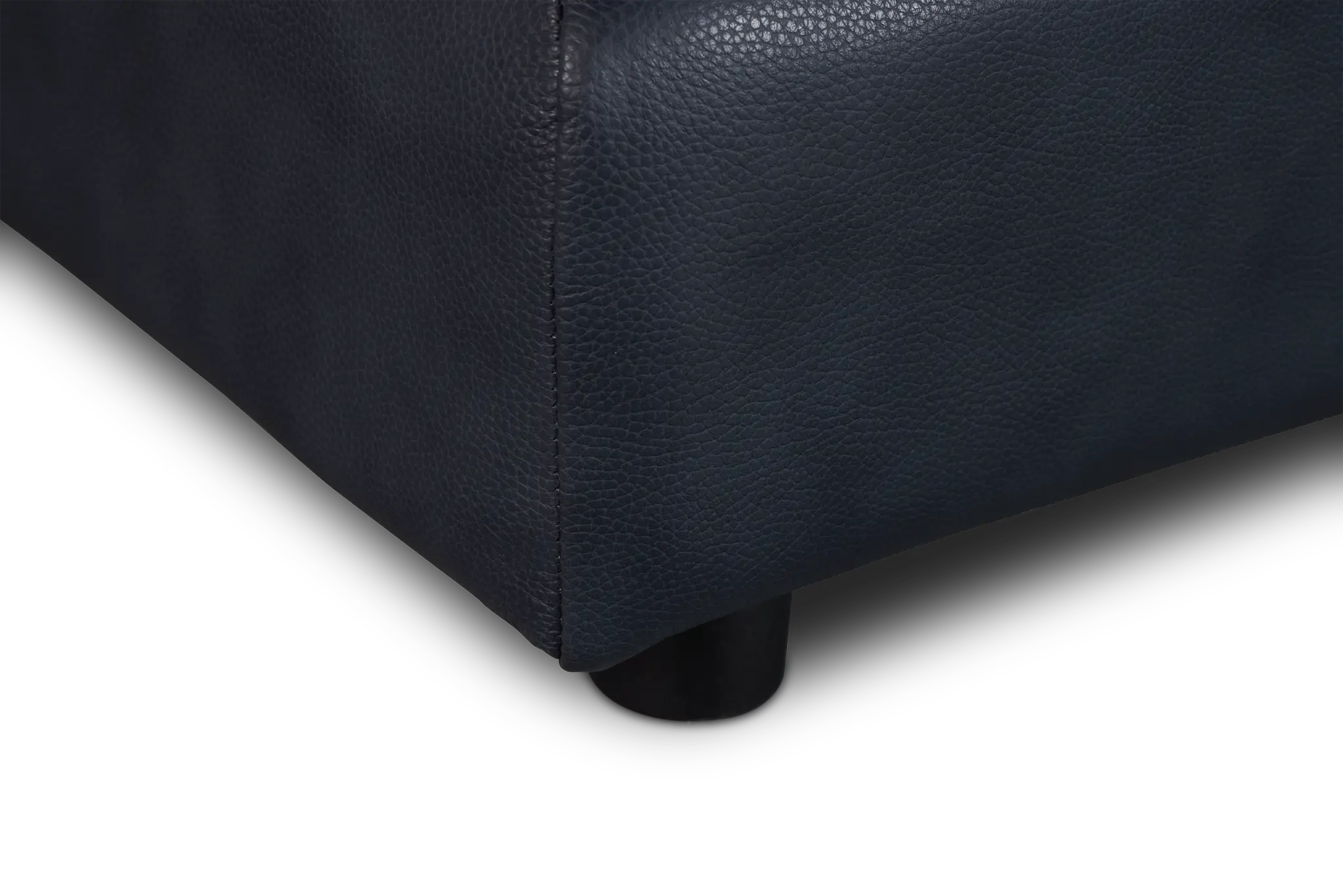 Rowan Navy Leather Left Chaise Sectional Rowan Navy Leather Left Chaise Sectional