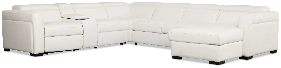 Melody White Storage Medium Right Power Reclining Chaise Sleeper Sect Melody White Storage Medium Right Power Reclining Chaise Sleeper Sect