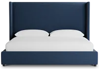 Captiva Peyton Dark Blue 60" Upholstered Shelter Bed