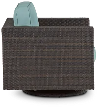 Fina Teal Swivel Chair