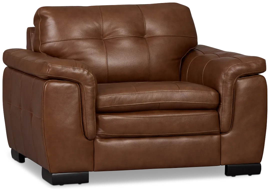Braden Medium Brown Leather Chair