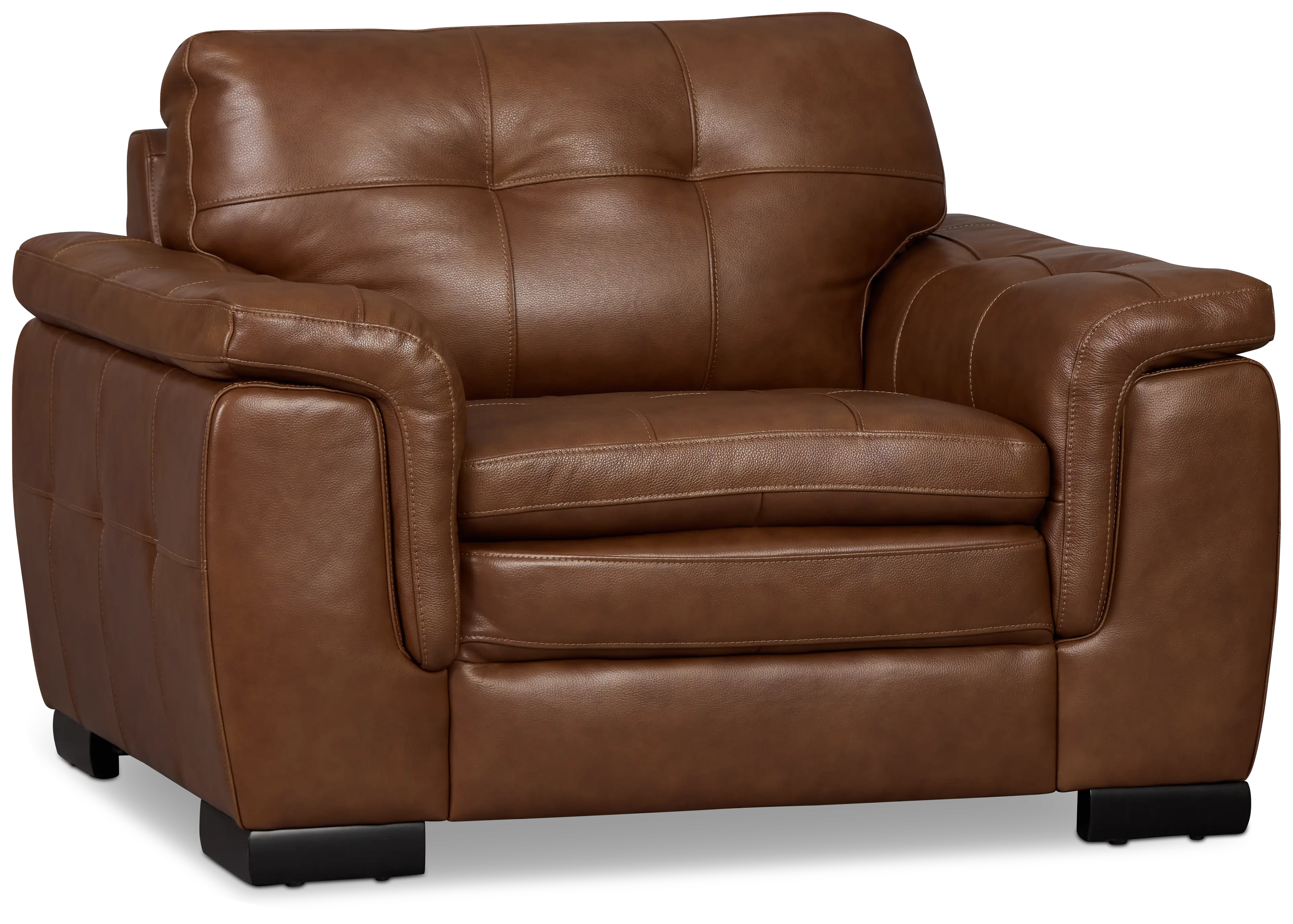 Braden Medium Brown Leather Chair Braden Medium Brown Leather Chair