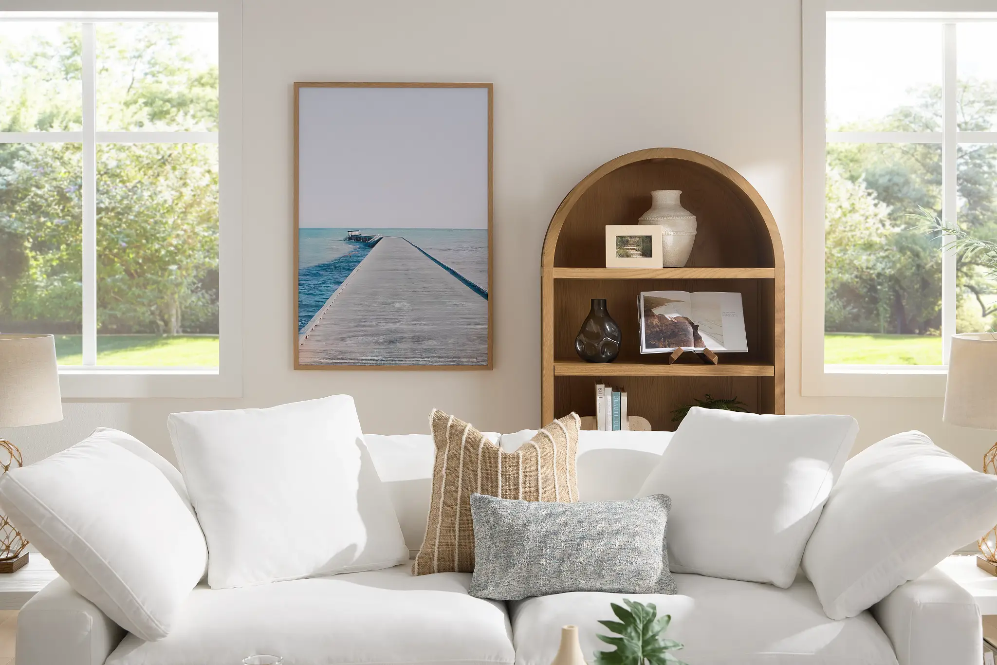 Distance Light Blue Framed Wall Art Distance Light Blue Framed Wall Art