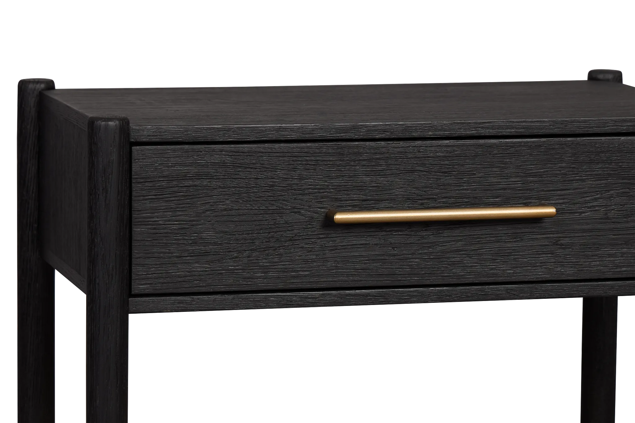 Santorini Black Woven Nightstand