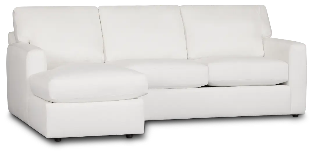 Rhodes White Fabric Left Chaise Sectional Rhodes White Fabric Left Chaise Sectional