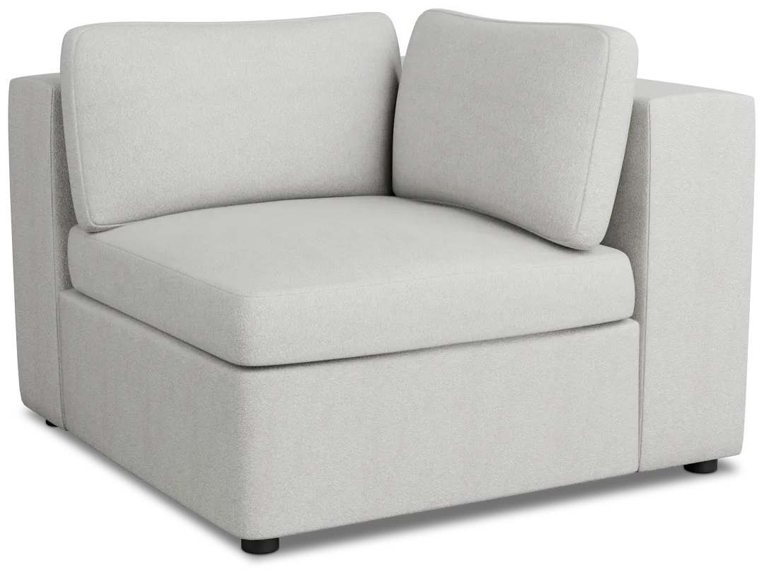 Destin Sutton Gray Fabric Corner Chair