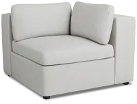 Destin Sutton Gray Fabric Corner Chair