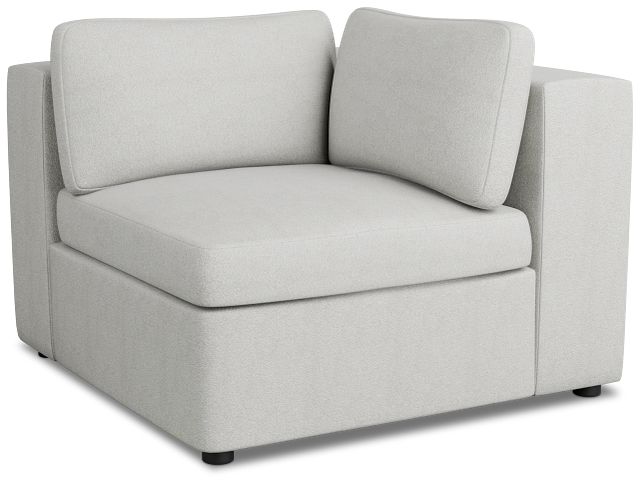 Destin Sutton Gray Fabric Corner Chair
