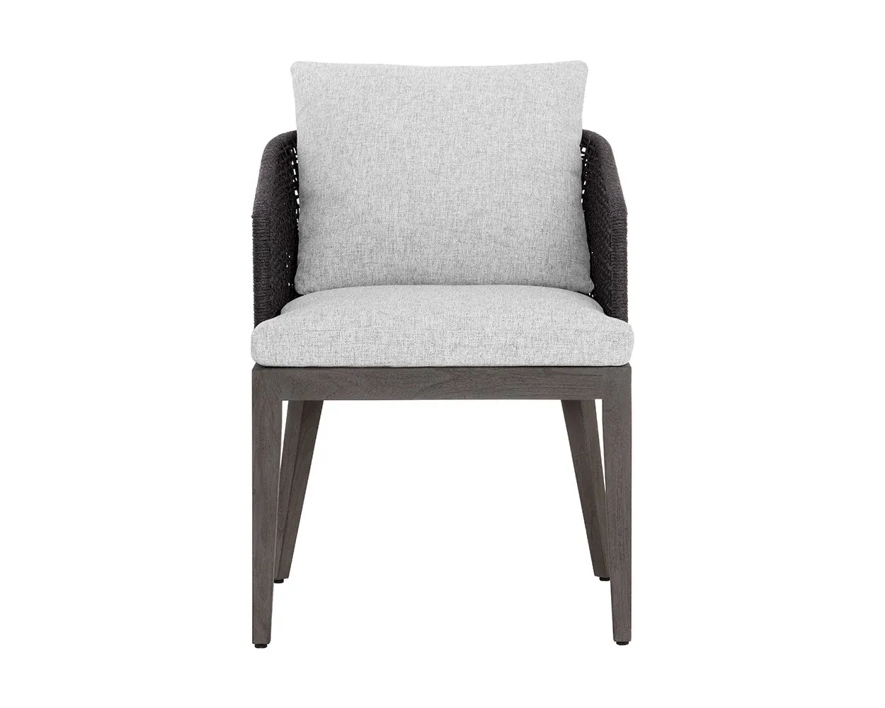 Ukiah Black Gray Cushioned Arm Chair