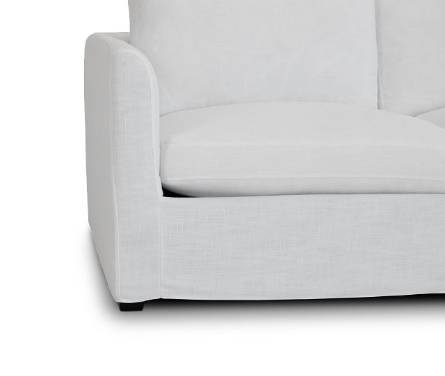 Willow White Fabric Small Two-arm Sectional