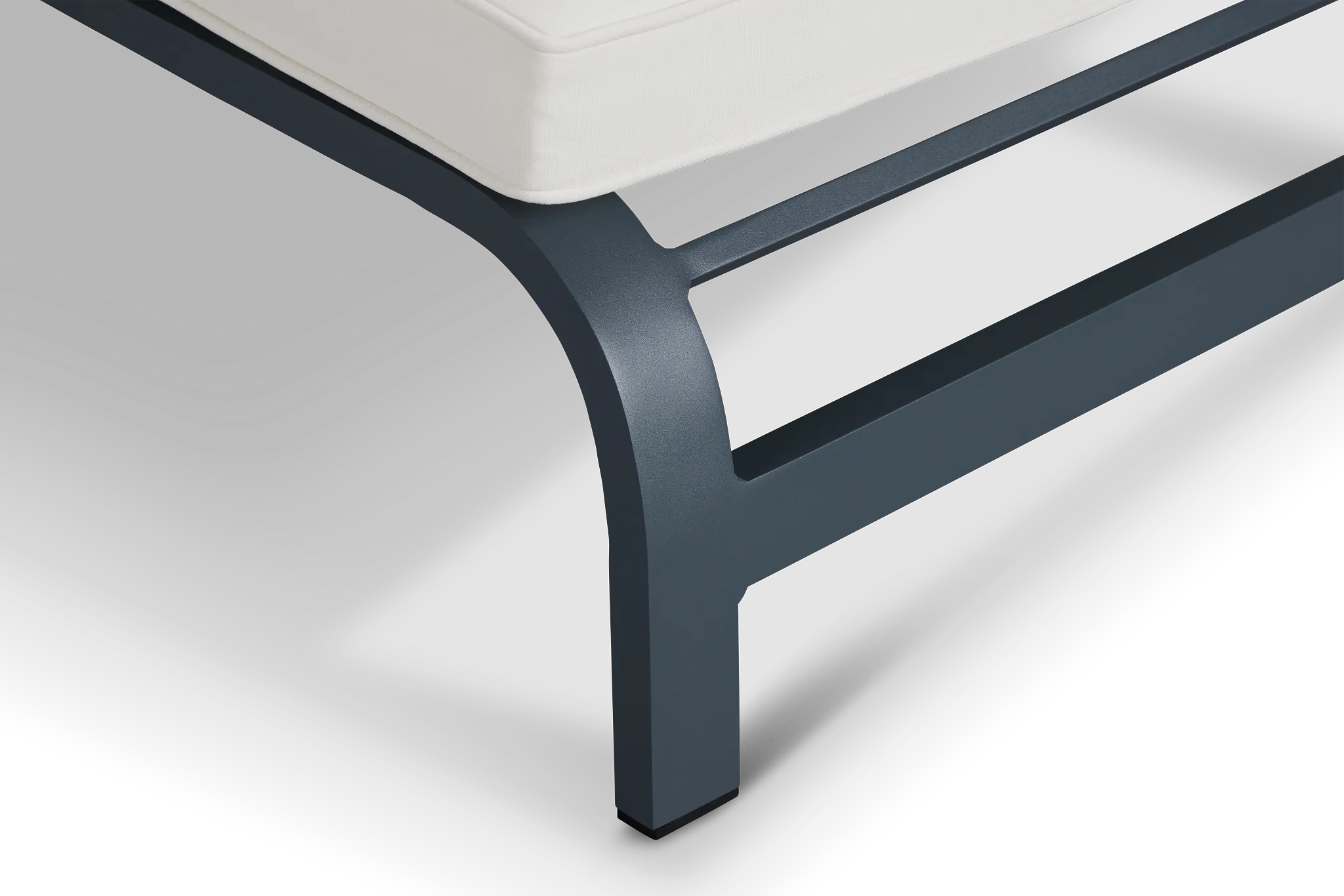 Bahama Gray White Cushioned Chaise