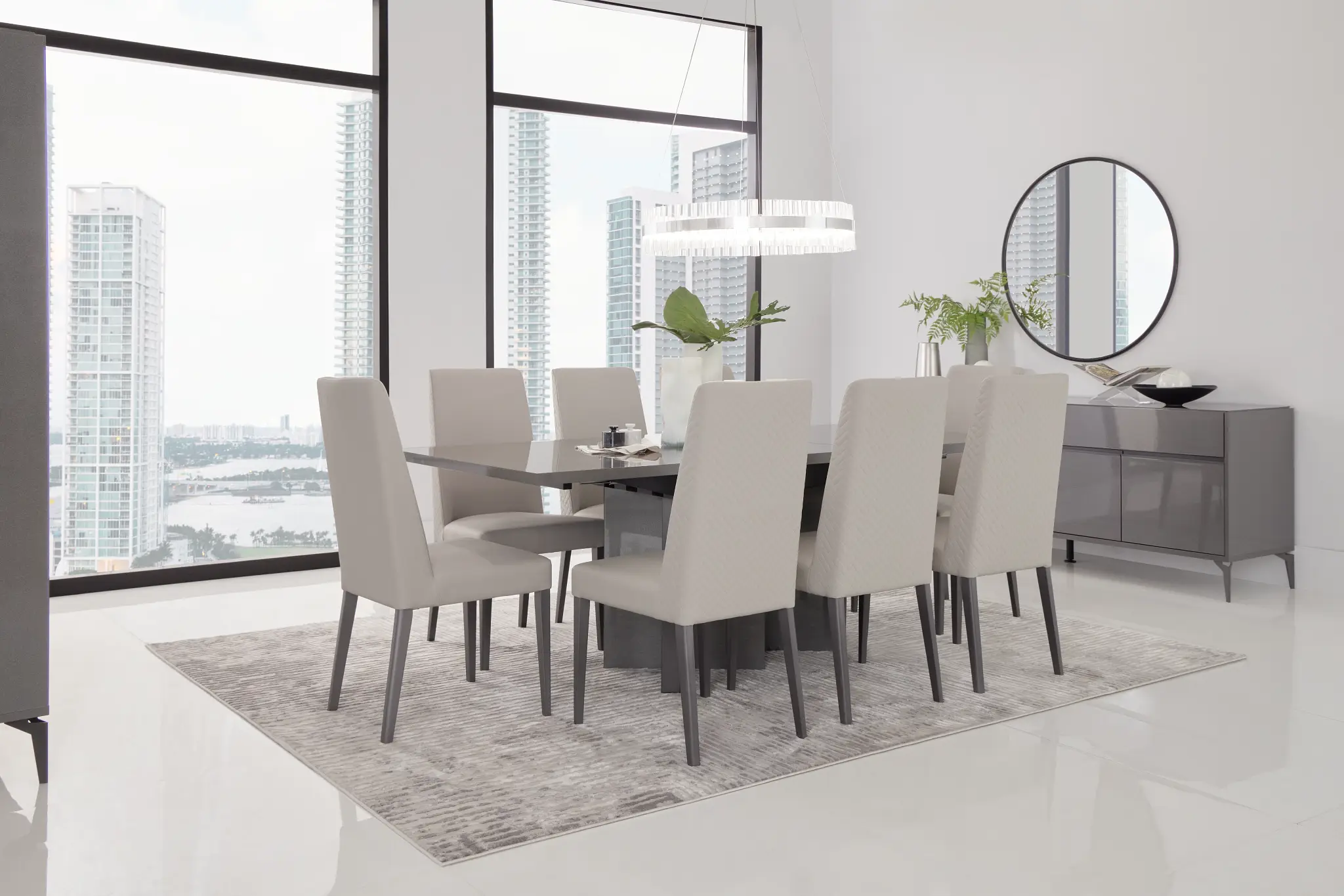 Oslo Gray Extension Rectangular Table Oslo Gray Extension Rectangular Table