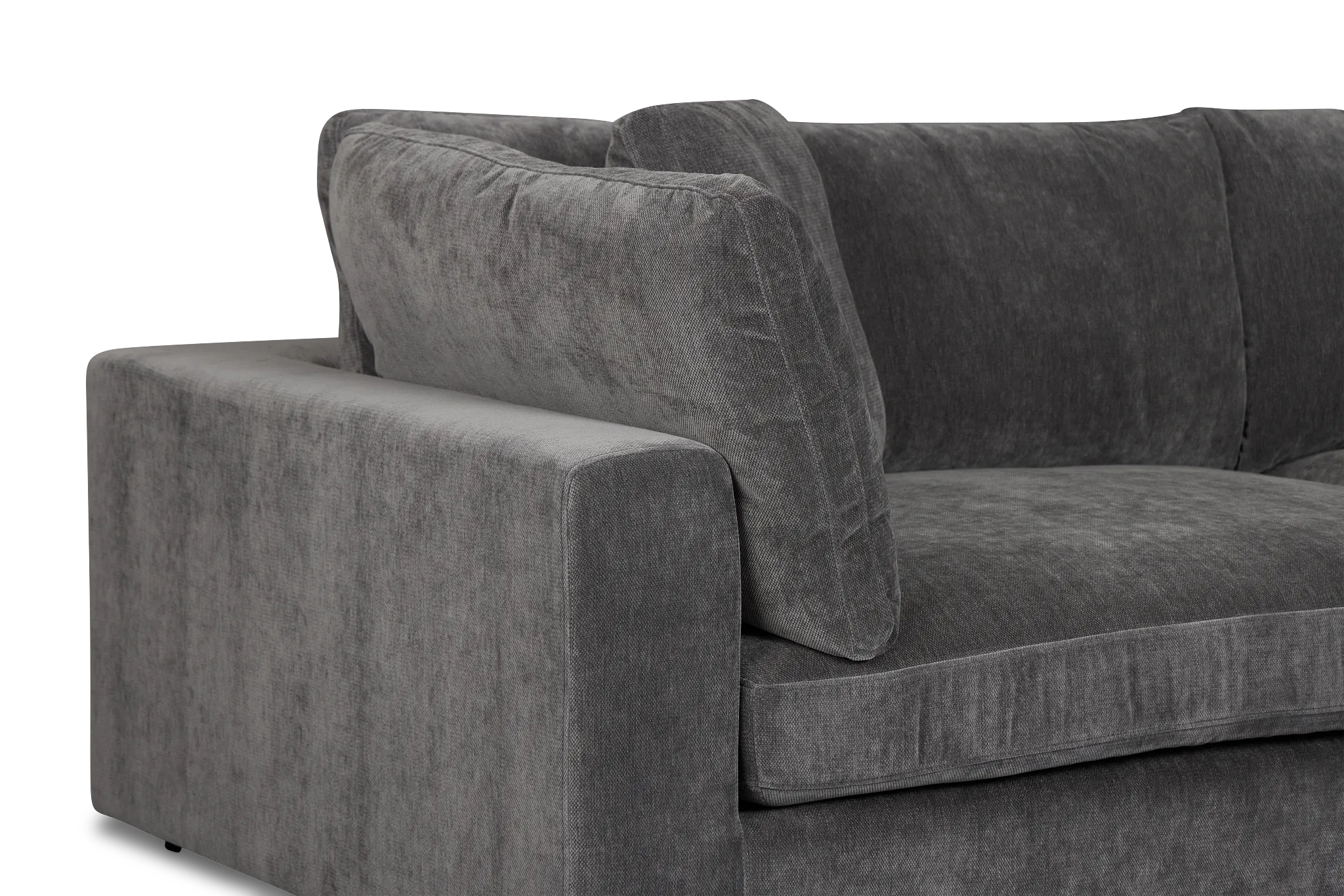 Lounge Dark Gray Fabric Right Chaise Sectional