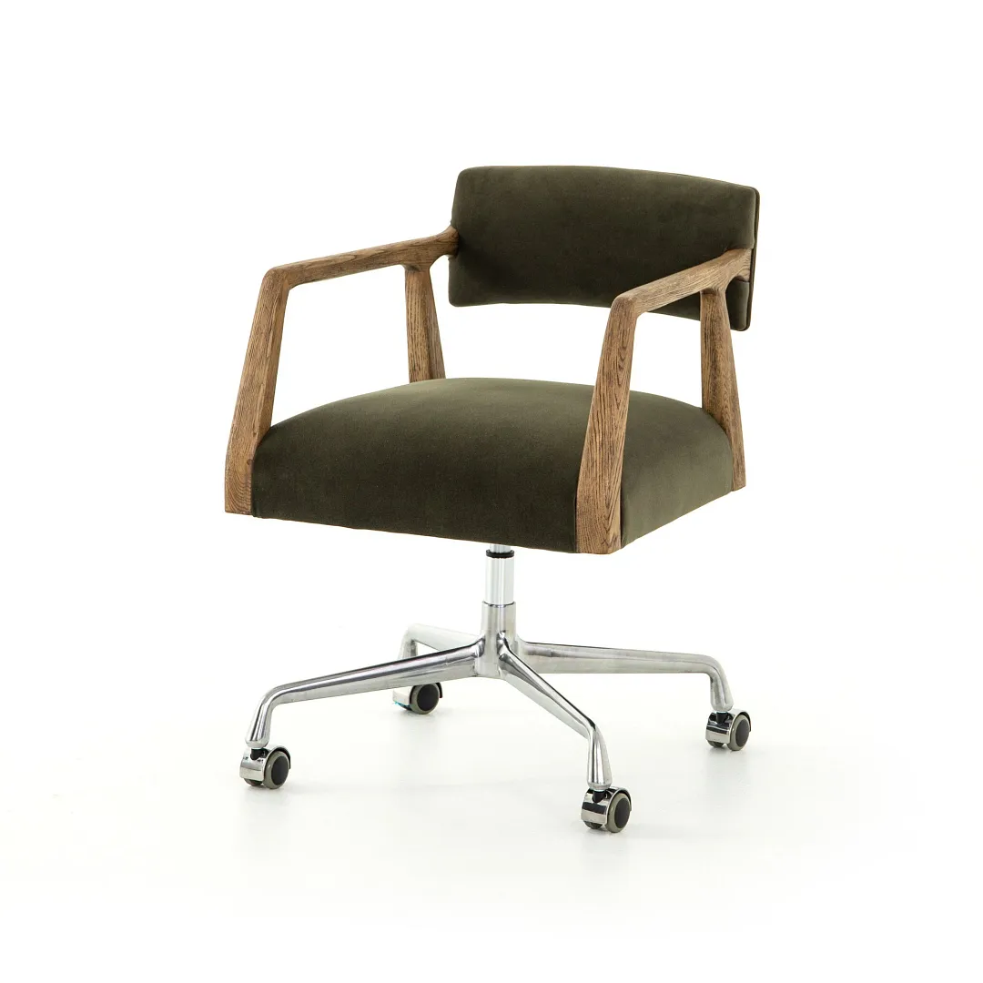 Four Hands Joe Dark Green Velvet Desk Chair