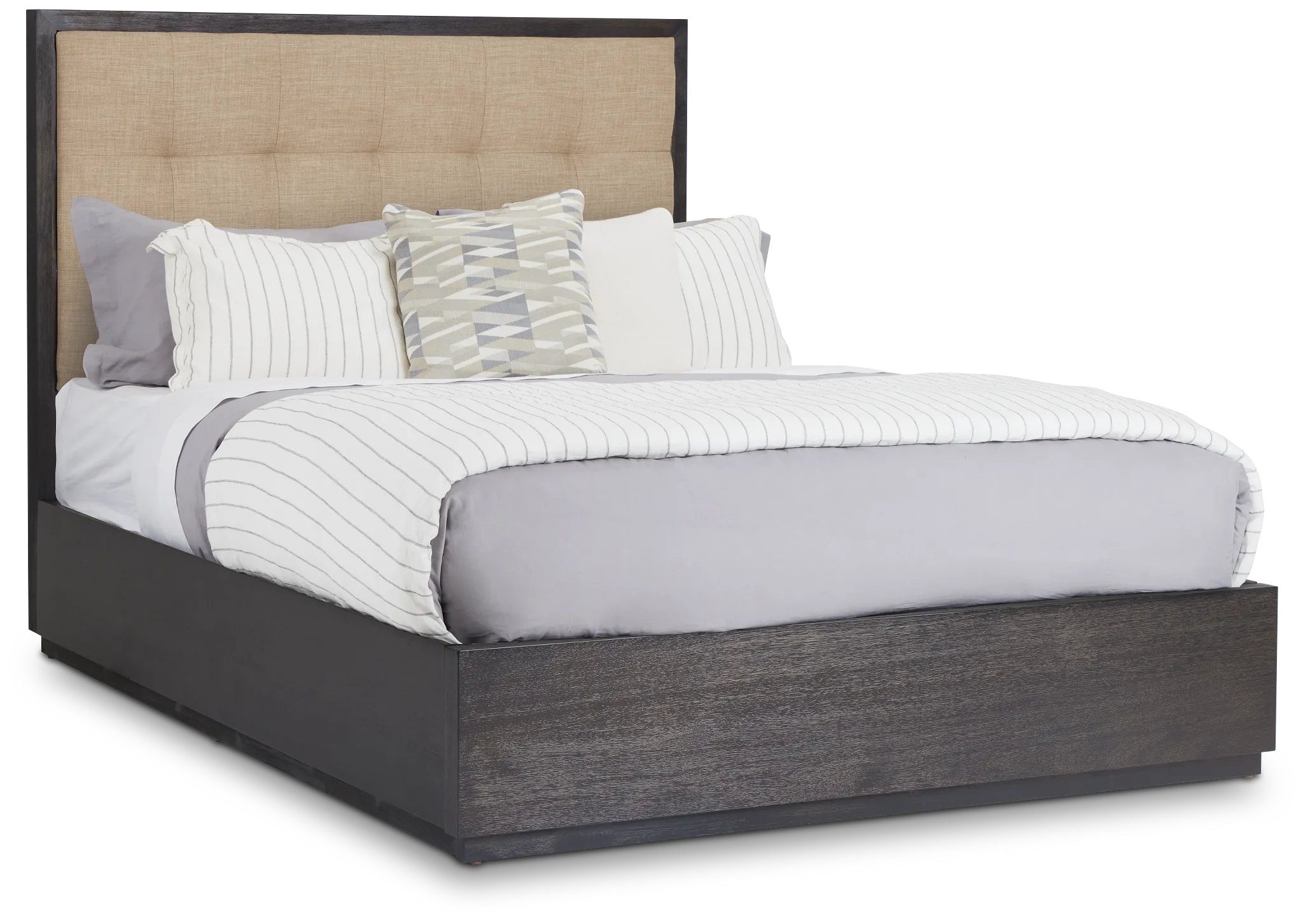 Madden Dark Tone Wood Platform Bed