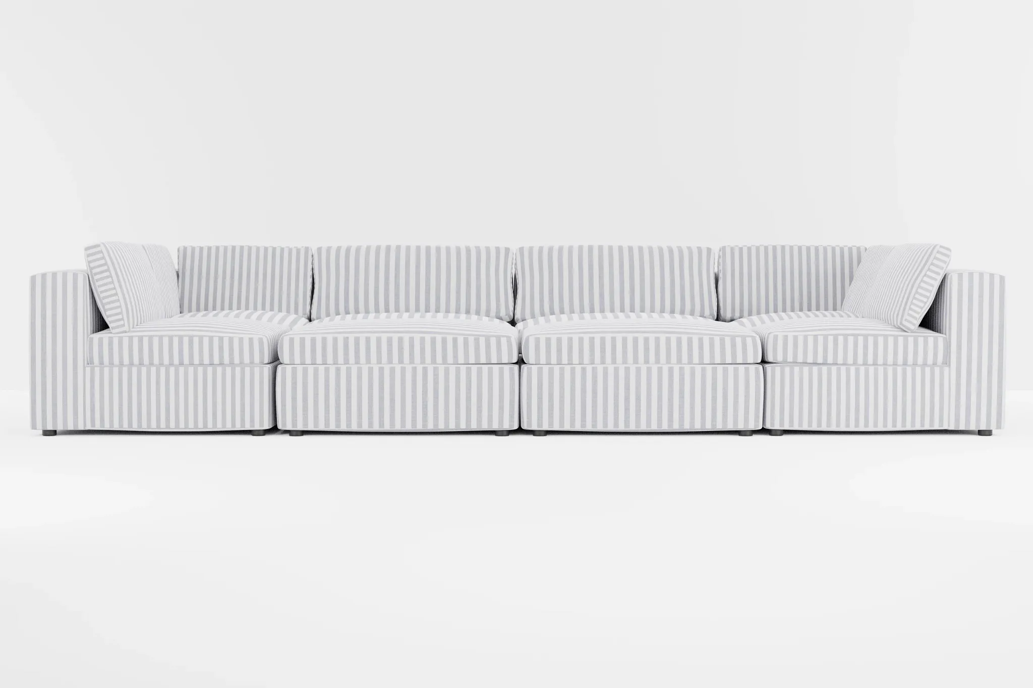 Destin Sea Lane Dark Blue Fabric 8-piece Pit Sectional