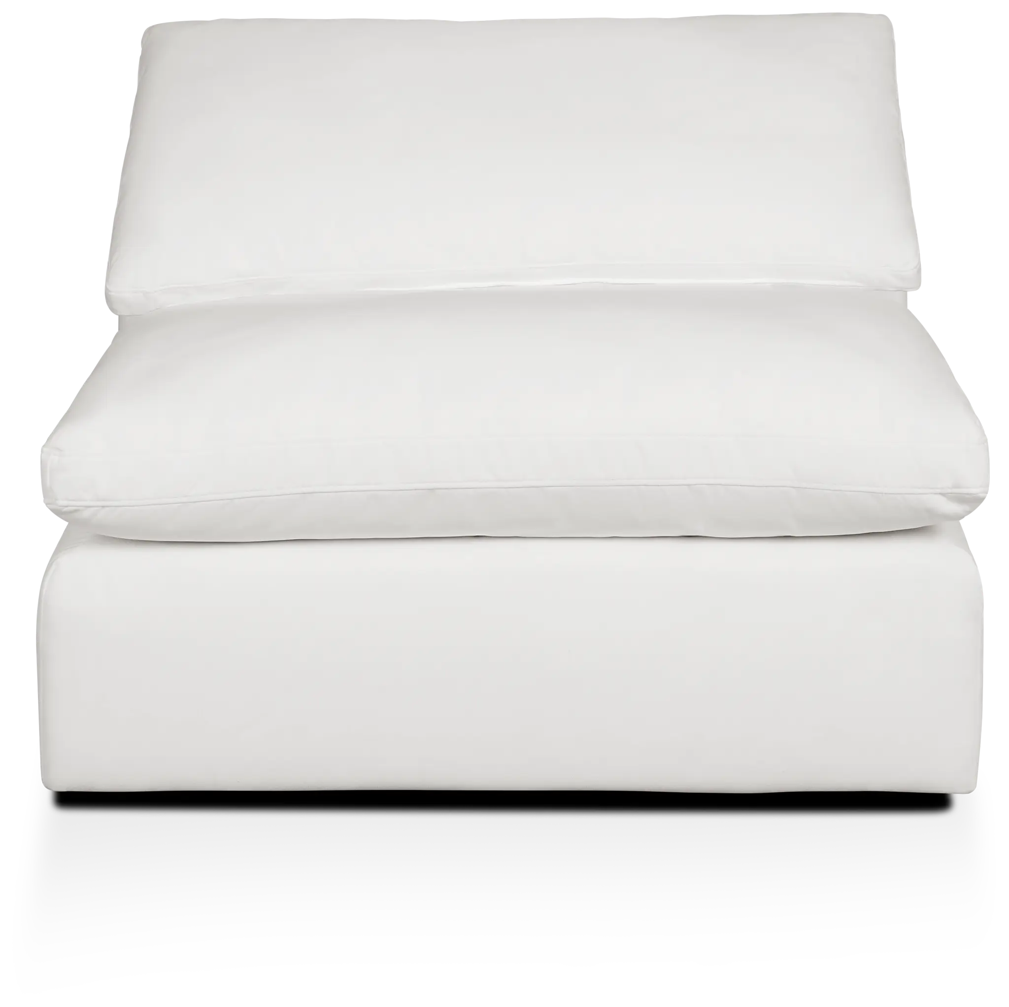 Nixon White Fabric Armless Chair Nixon White Fabric Armless Chair