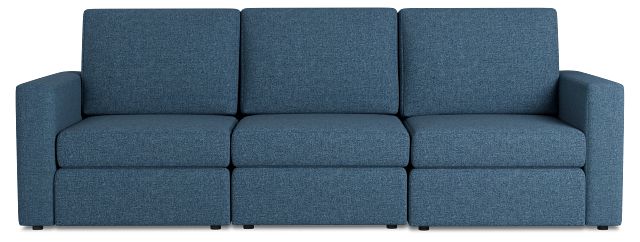 Citymod Blue Fabric 3-piece Modular Sofa