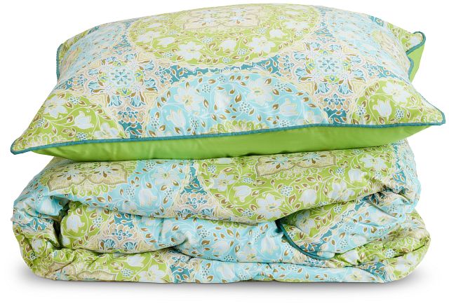 Avalon Green Set Of 2 Comforter Set