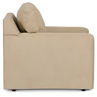 Hudson Beige Fabric Swivel Chair