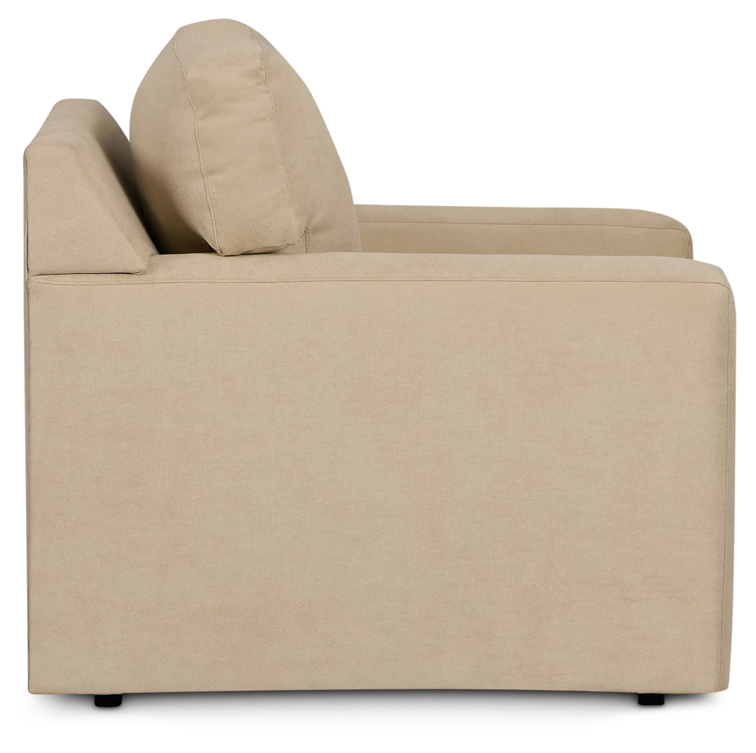 Hudson Beige Fabric Swivel Chair